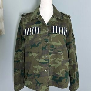 GAP Army Green‎ Camouflage Utility Button Down Jacket Streetwear